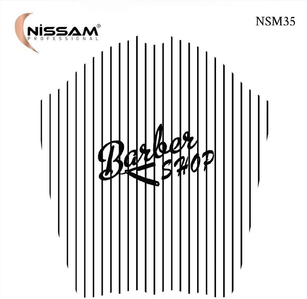 Çizgili Barber Shop Desenli Penuar